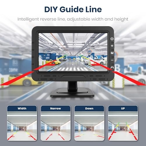 Reversing Camera - Night vision wired + Monitor - 4.3 Inch 1024 x 600