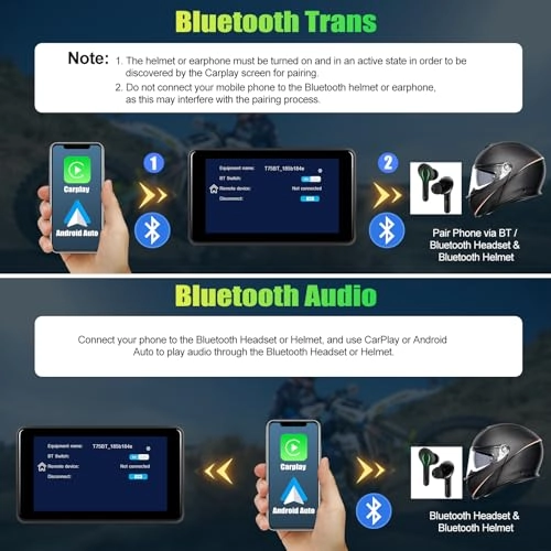Motorcycle CarPlay Screen - 5 Inches