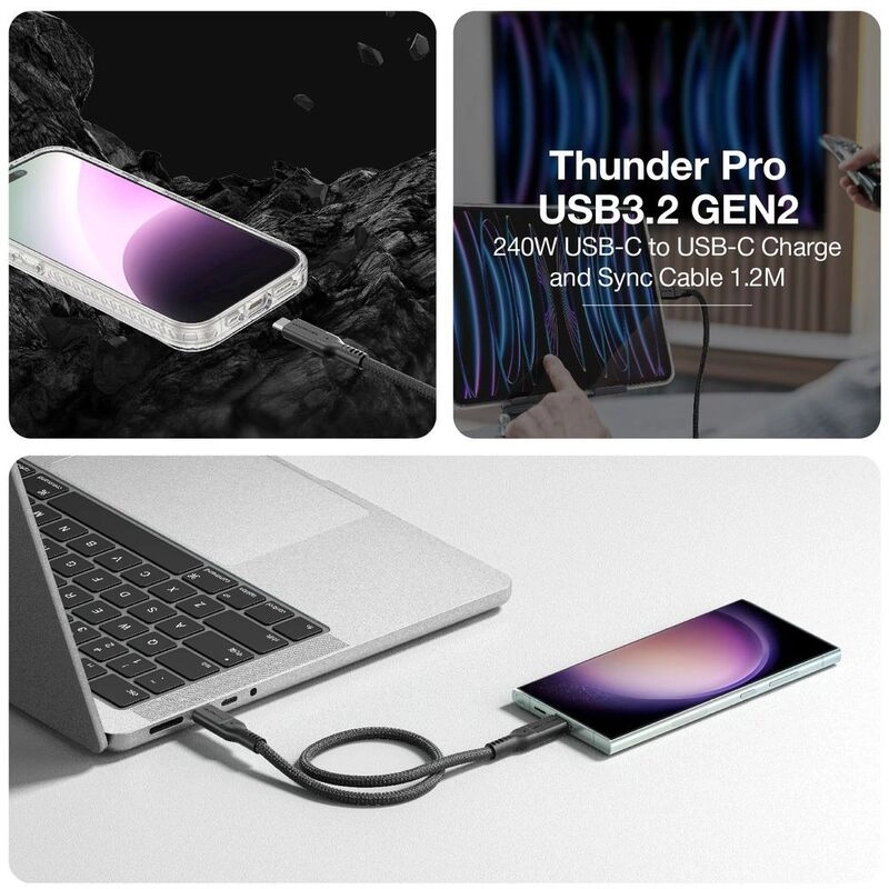 Thunder Pro Cable 240W USB-C to USB-C 1.2m Braided