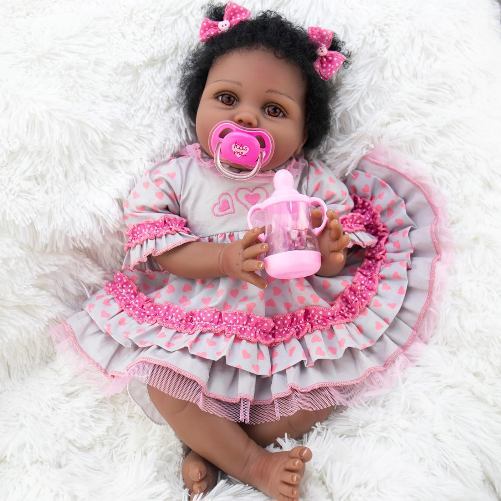 Reborn Baby Doll - 22 Inch Cotton Vinyl African American Ages 3+