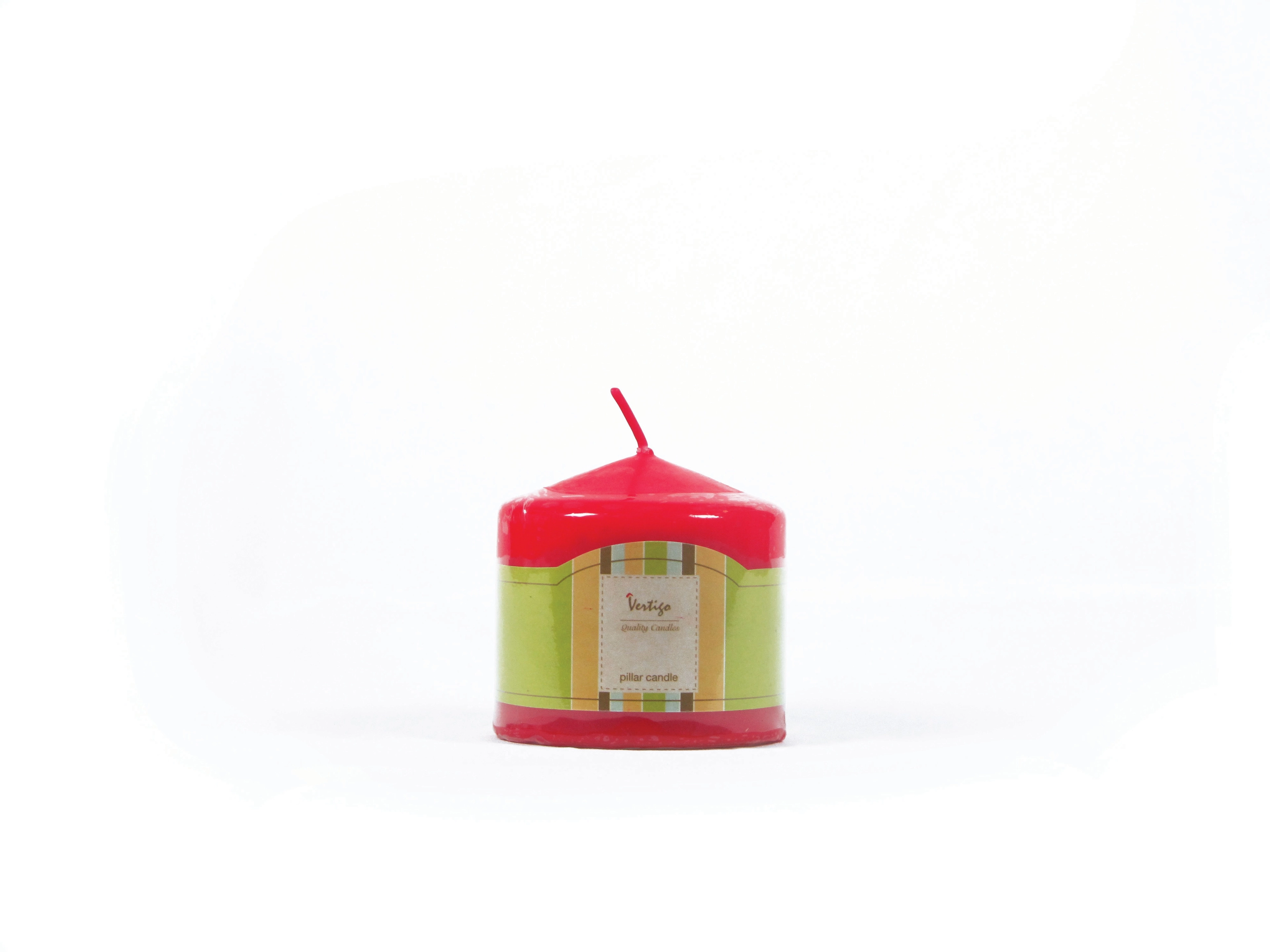 Party Zone Pillar Candle - 3x3in Deep Red