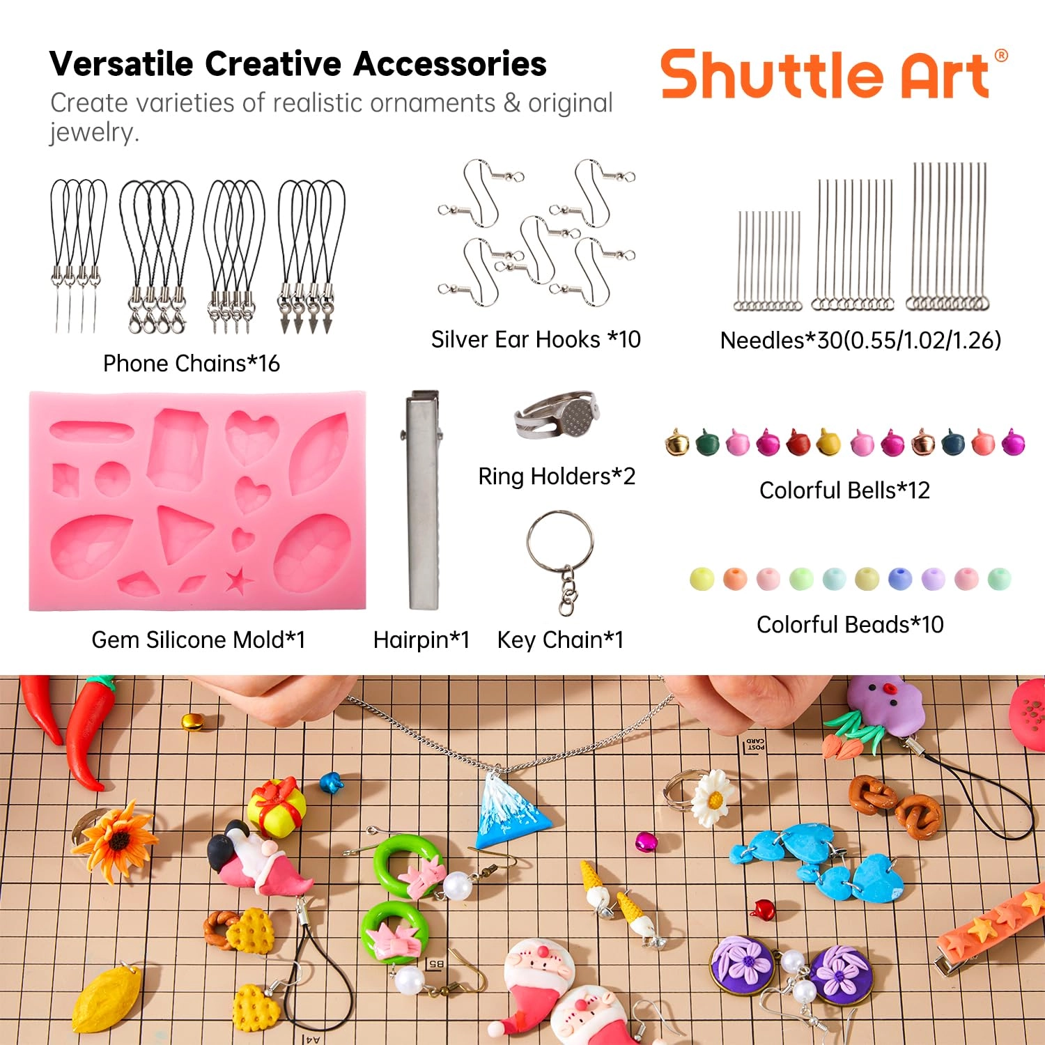 Polymer Clay Kit - 50 Colors 19 Carving Tools