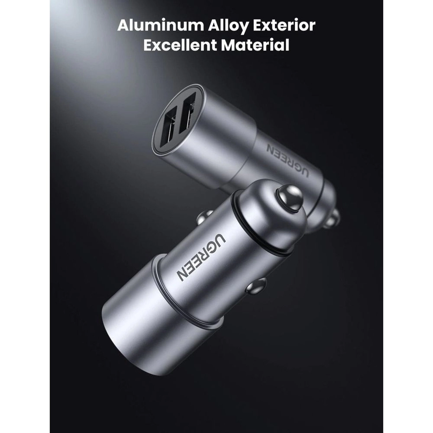 Dual USB Car Charger - USB Type A 24W For Smartphones