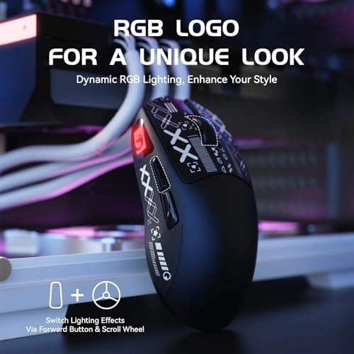 M4 Superlight Gaming Mouse - 2.4G/Bluetooth/Wired