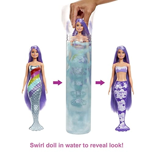 Barbie Color Reveal Rainbow Mermaid Series - 7 piece(s) Plastic