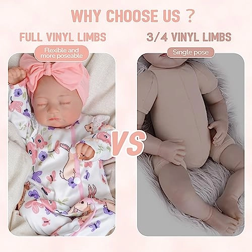 Reborn Baby Doll - 17 Inch Vinyl+ Cloth Ages 3+