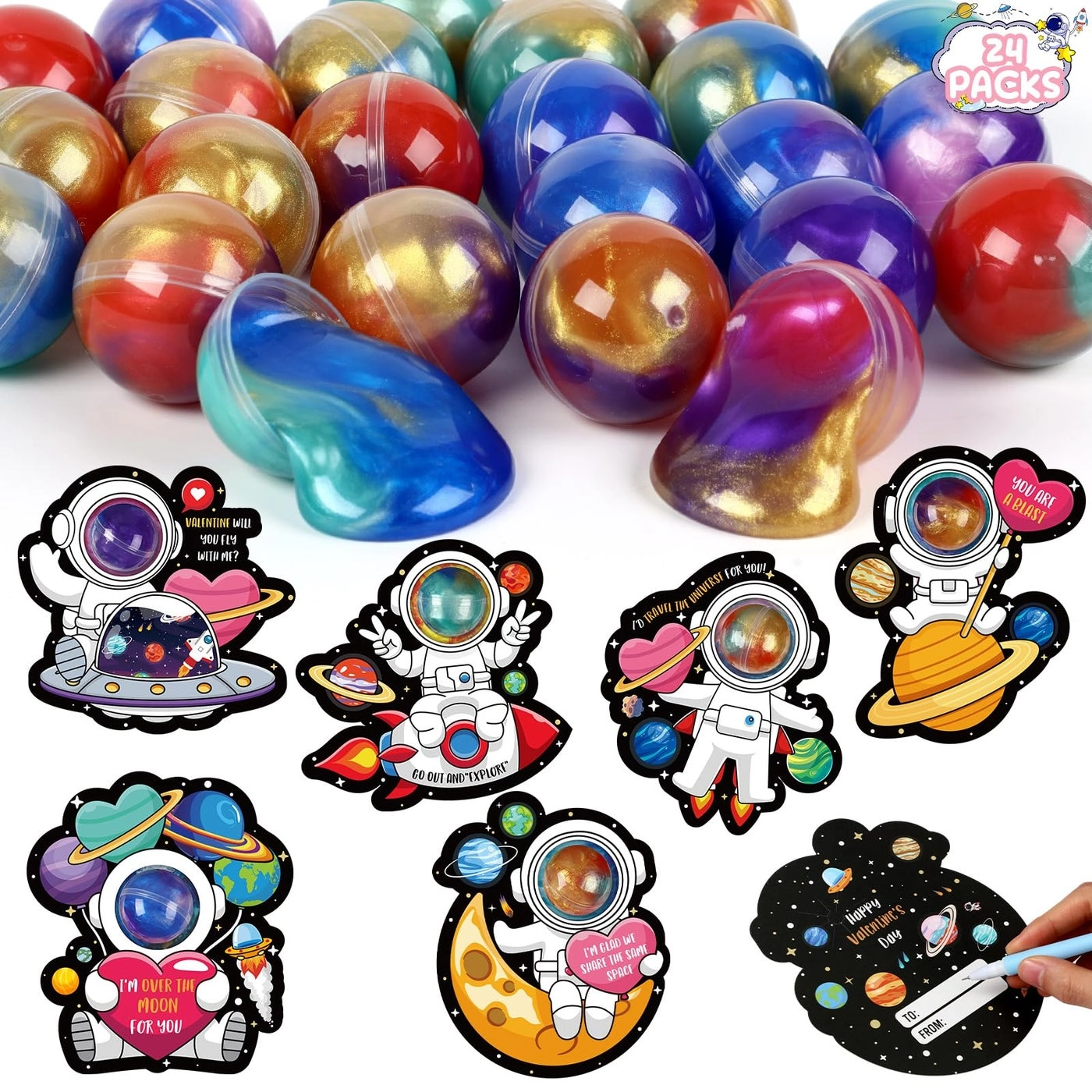 Galaxy Clay Putty Ball Kit - 24 pcs