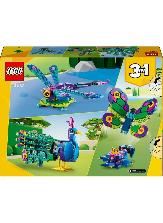 Creator 3in1 Exotic Peacock - Dragonfly Butterfly (31157)