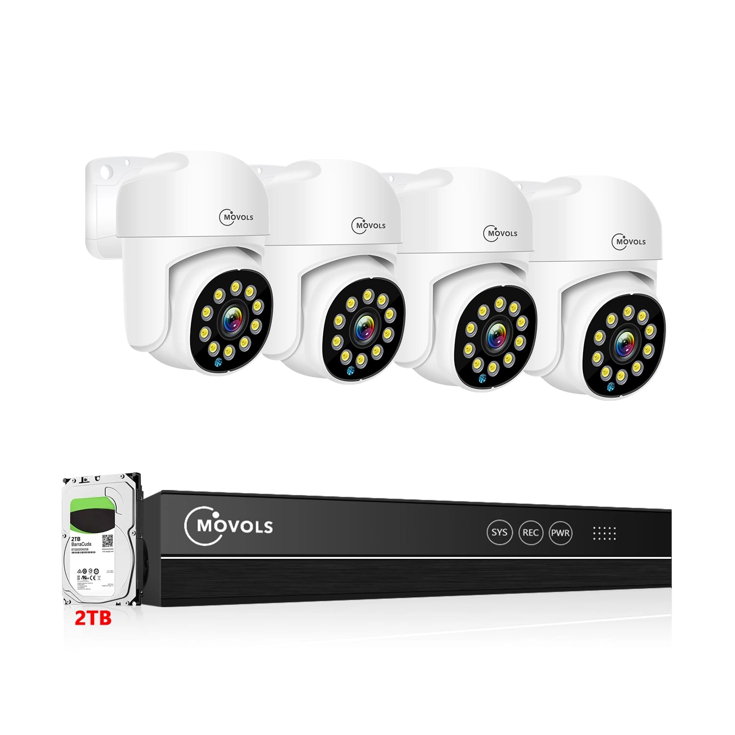 MOVOLS 6804P2T - 4 cameras 8 channels 8MP