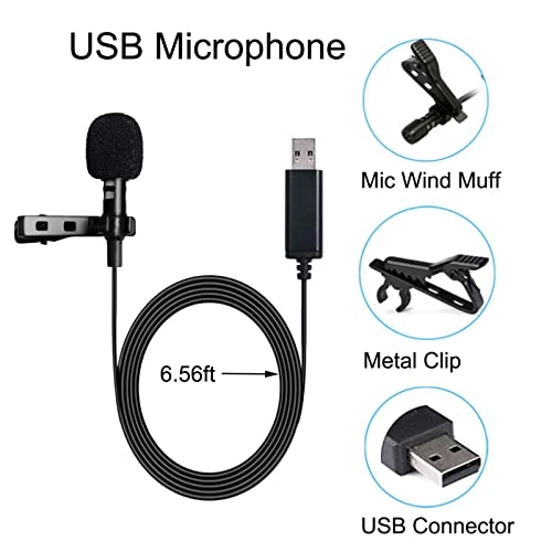 Lavalier Lapel Clip USB Microphone