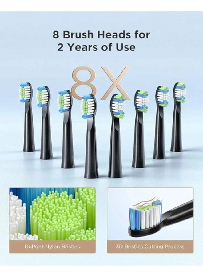 Sonic Electric Toothbrush - Rechargeable 8 Brush Heads 5 Modes