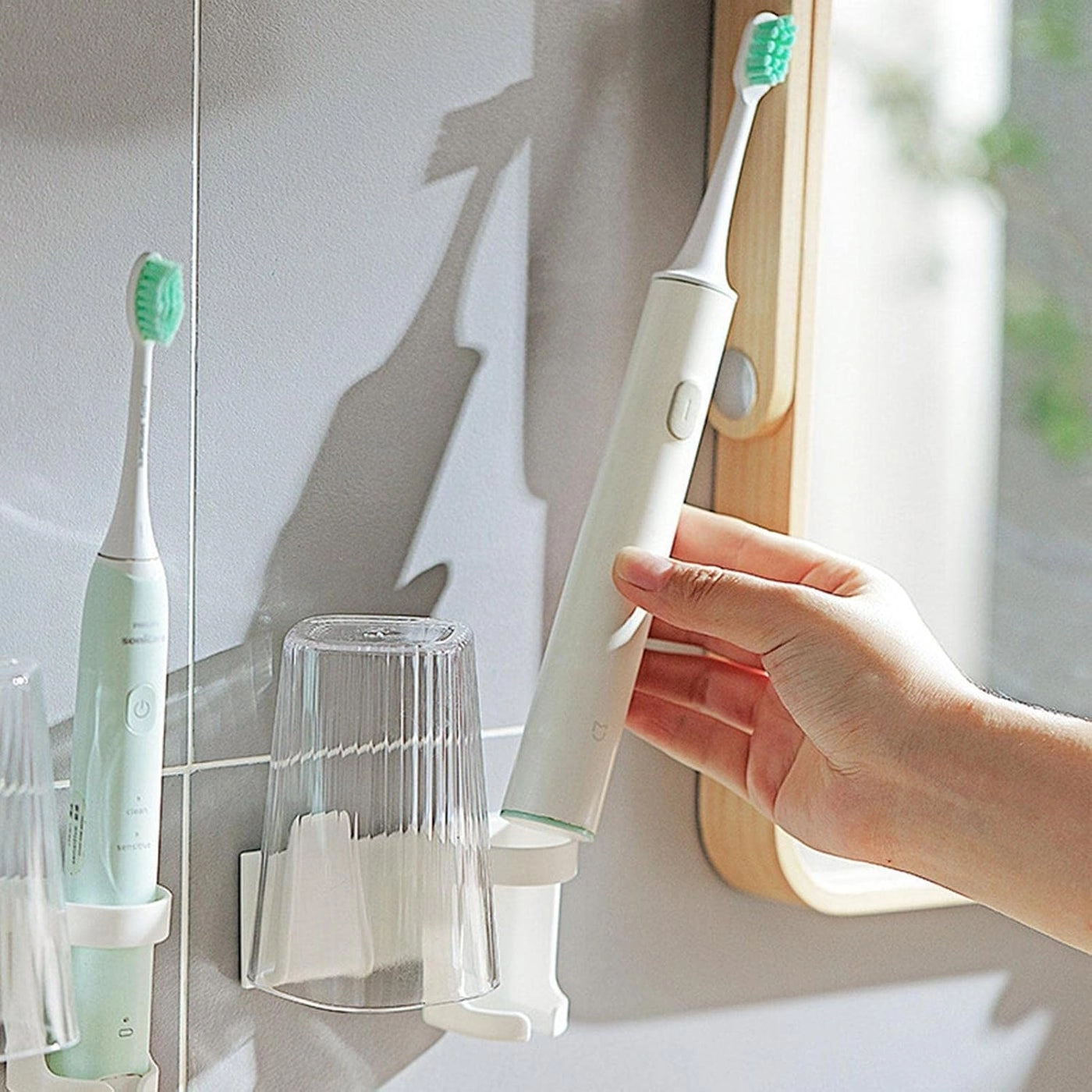 Toothbrush Wall Holder - Wall Mounted 2 Pcs