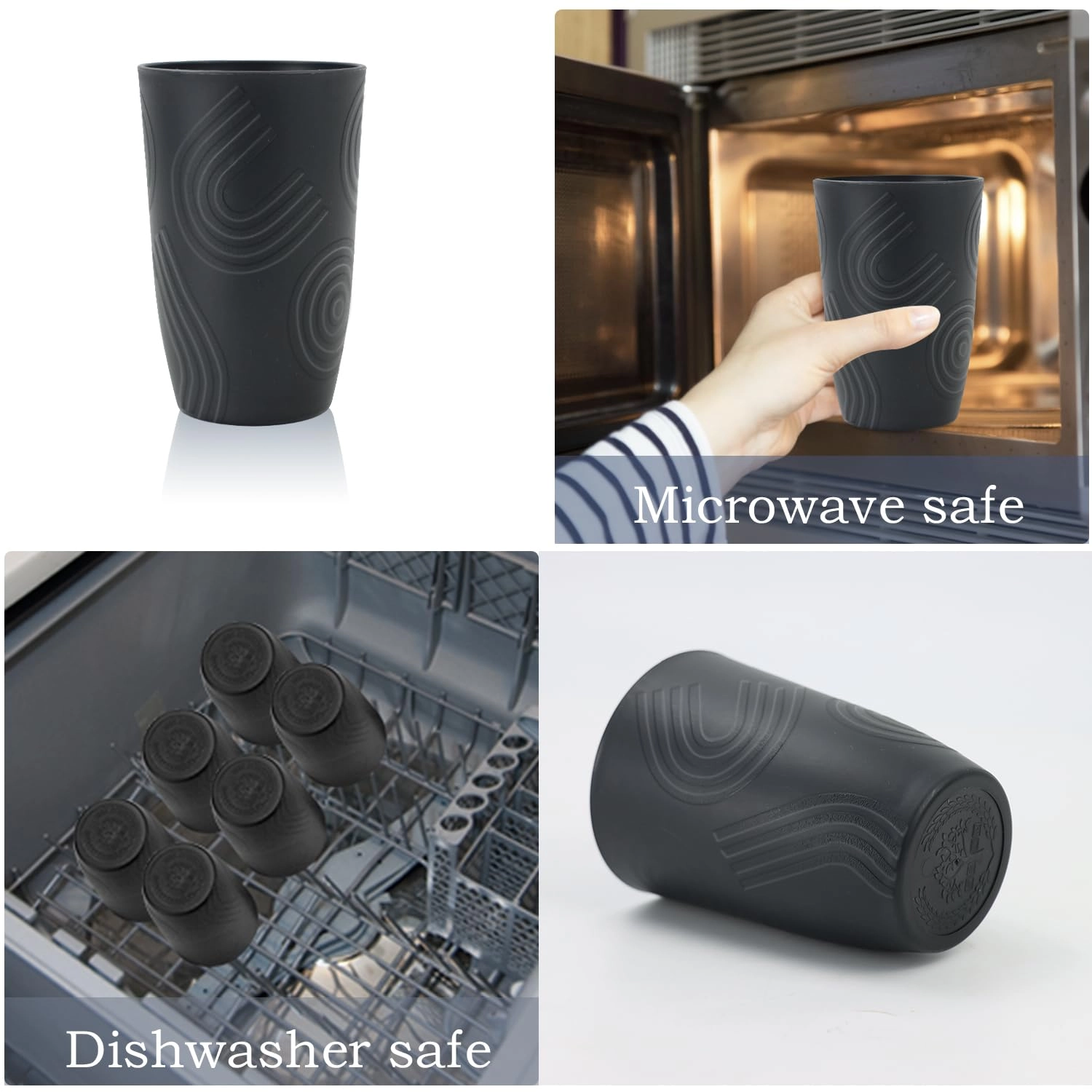 Reusable Cup - 8 pcs - Striped - 500 ml