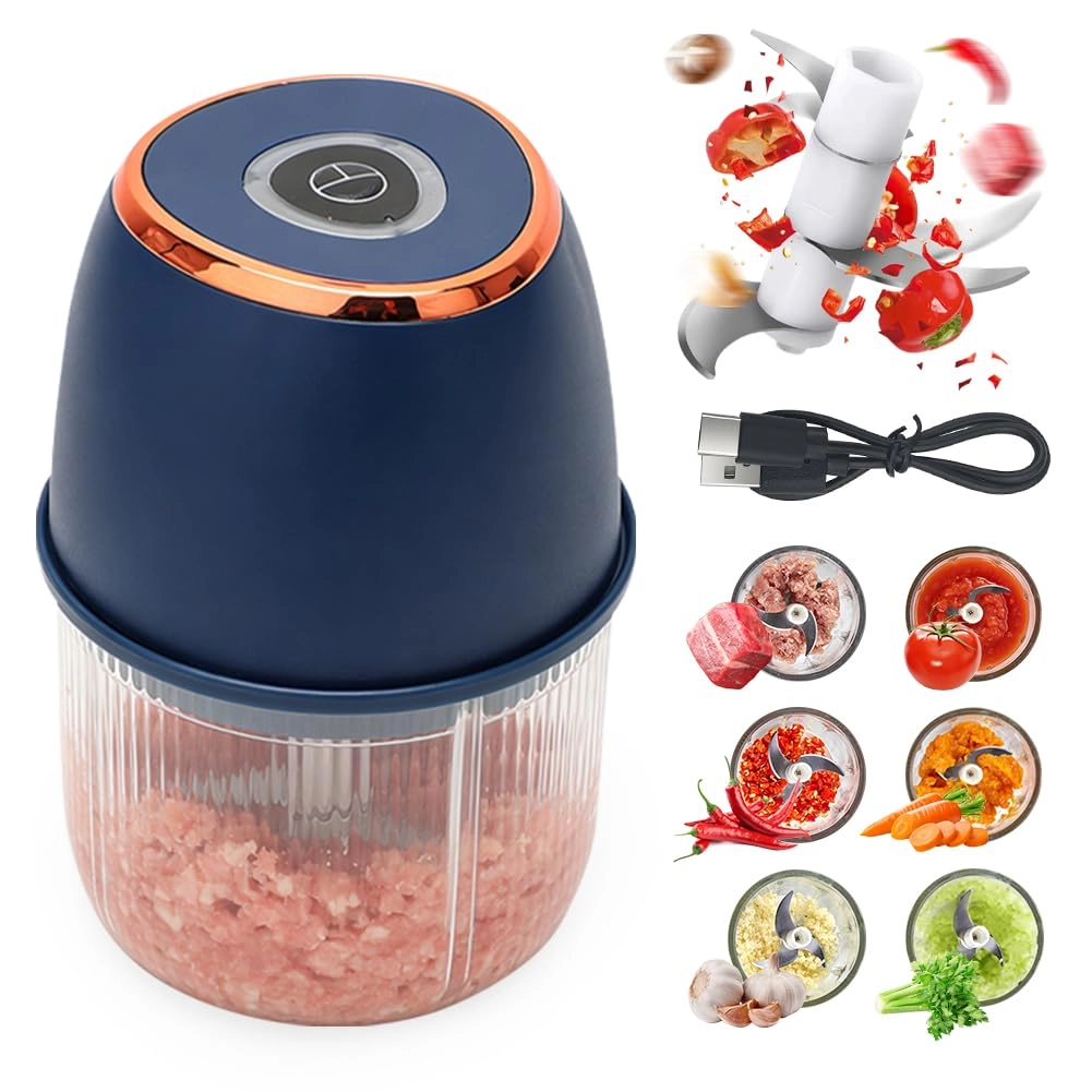 DASIAUTOEM Electric Kitchen Chopper - 350 ml USB Type-C Charging