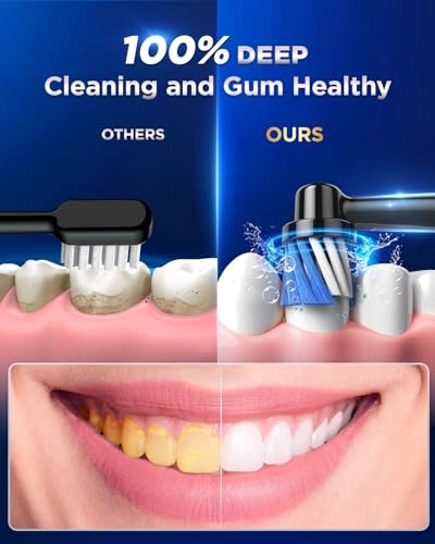 Y05U - 8 Toothbrush Heads 90 Days Battery Life 5 Brushing Modes