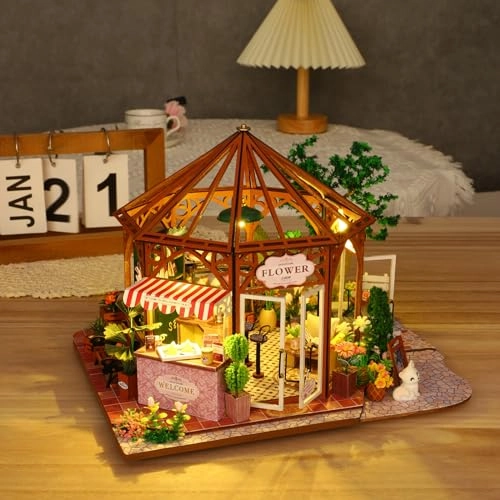 DIY Wooden Dollhouse Kit - Flower Pink World