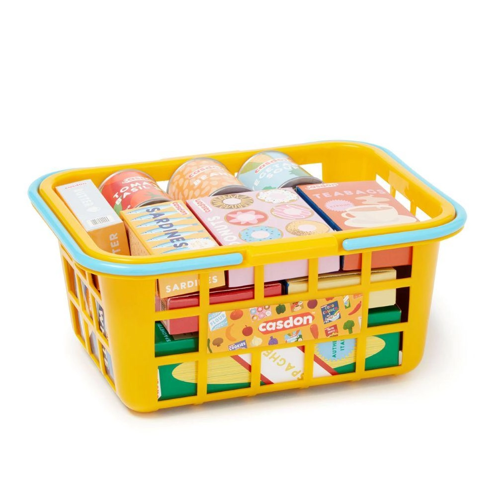 Toy Shopping Basket With Food - 20 pcs (62850)