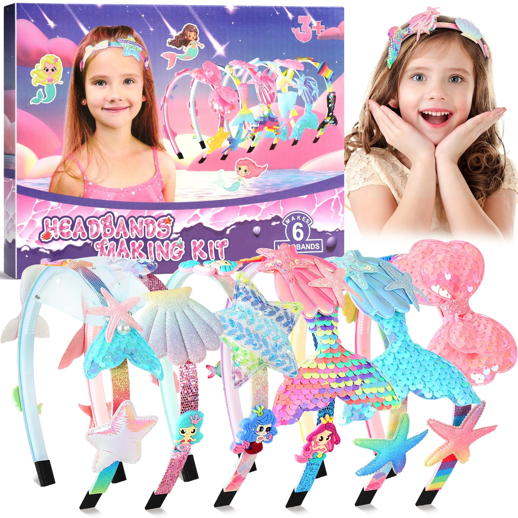 Pourbibi Mermaid Headbands Making Kit - 3+ years 1 pcs