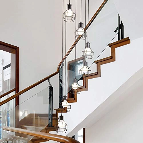 Clip Chandelier - E27 8 head Black