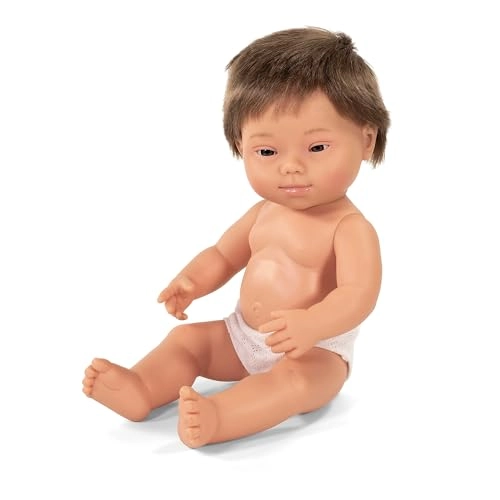 Anatomically Correct Baby Doll - 15" Caucasian Boy Down Syndrome