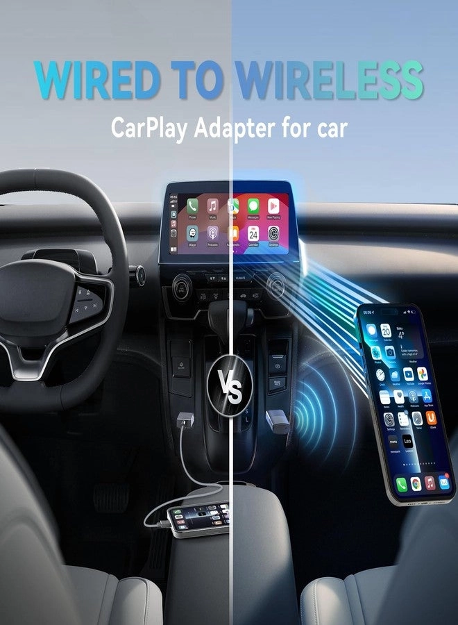 Wireless CarPlay Adapter - Converts Wired to Wireless USB C