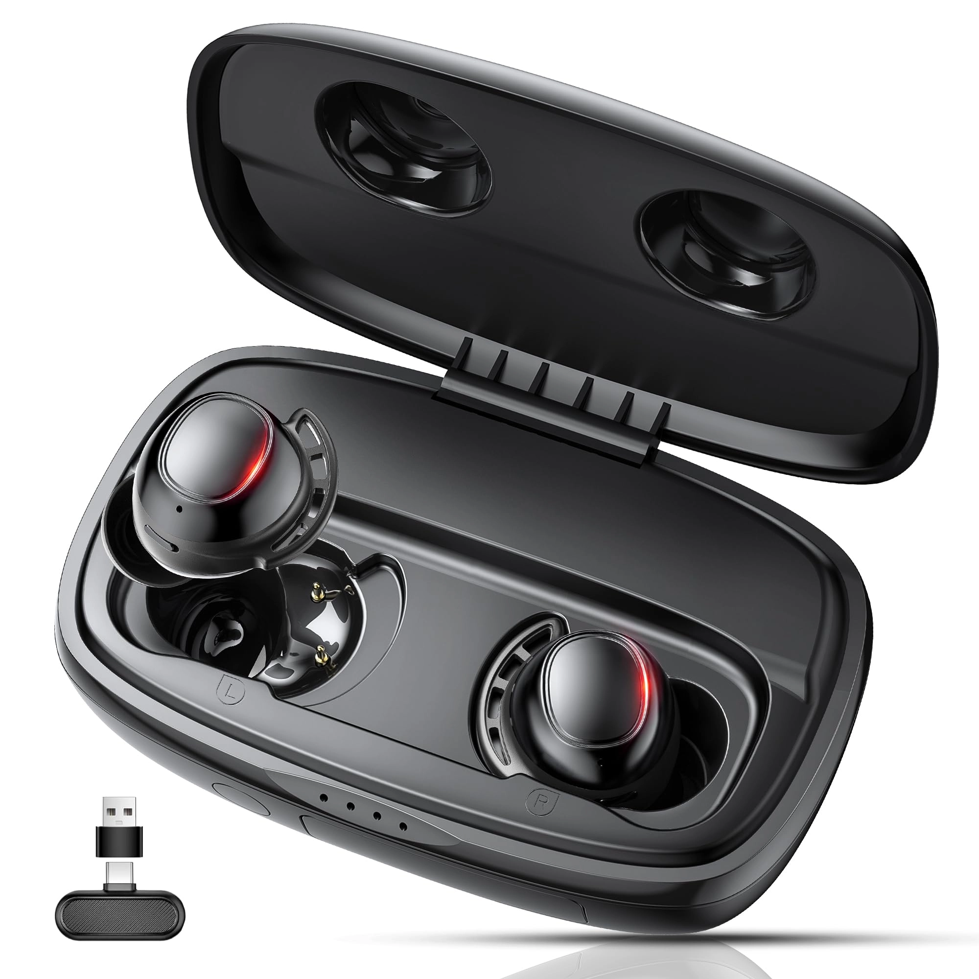 IAMJOY Gaming Earbuds - 2.4Ghz Dongle & Bluetooth Meta Quest 3/2 PS5/4 Steam Deck Switch PC