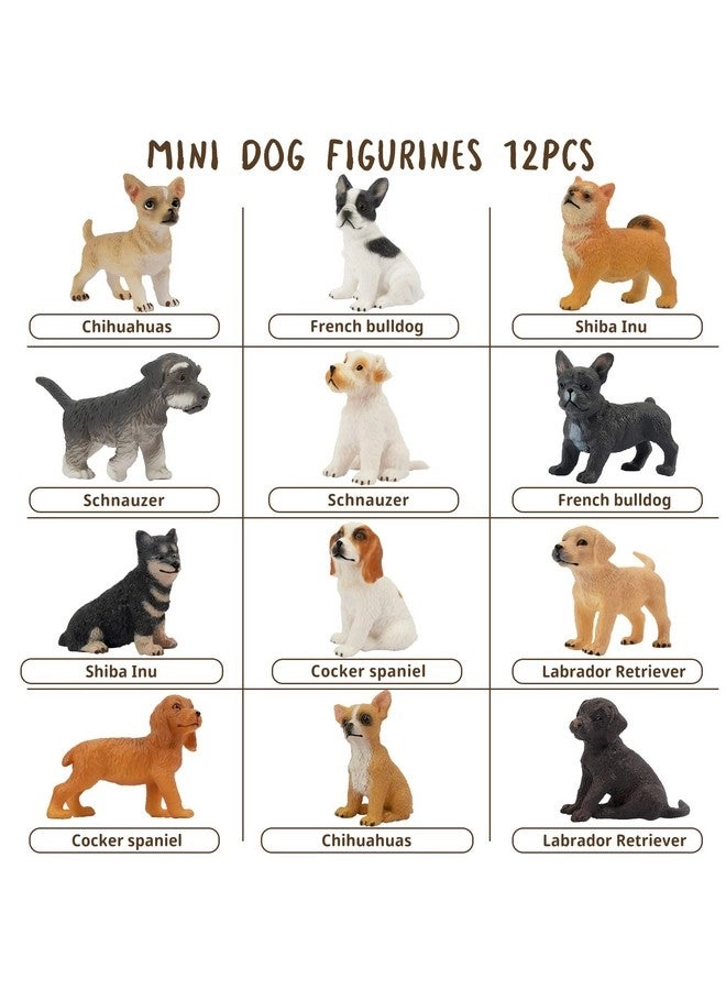 Mini Dog Figurines 12 pcs