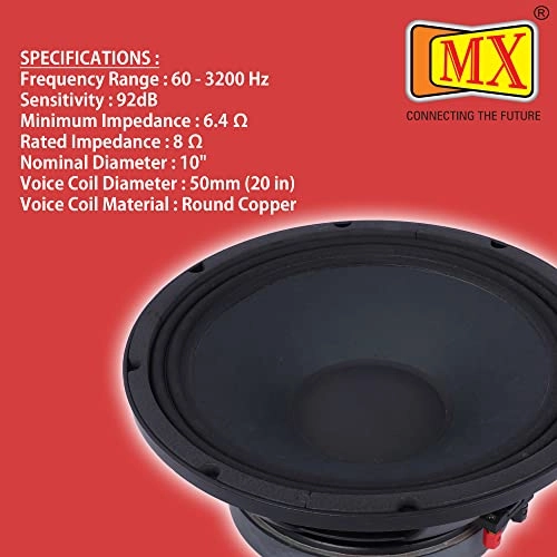 10-Inch Subwoofer Speaker - 250W RMS