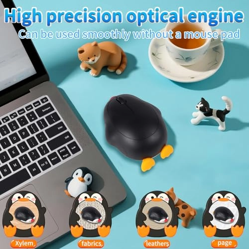 Cute Penguin Bluetooth Wireless Mouse - USB