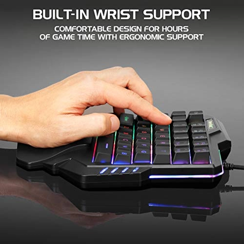 One Handed Keyboard Mini Gaming Keypad - Wired
