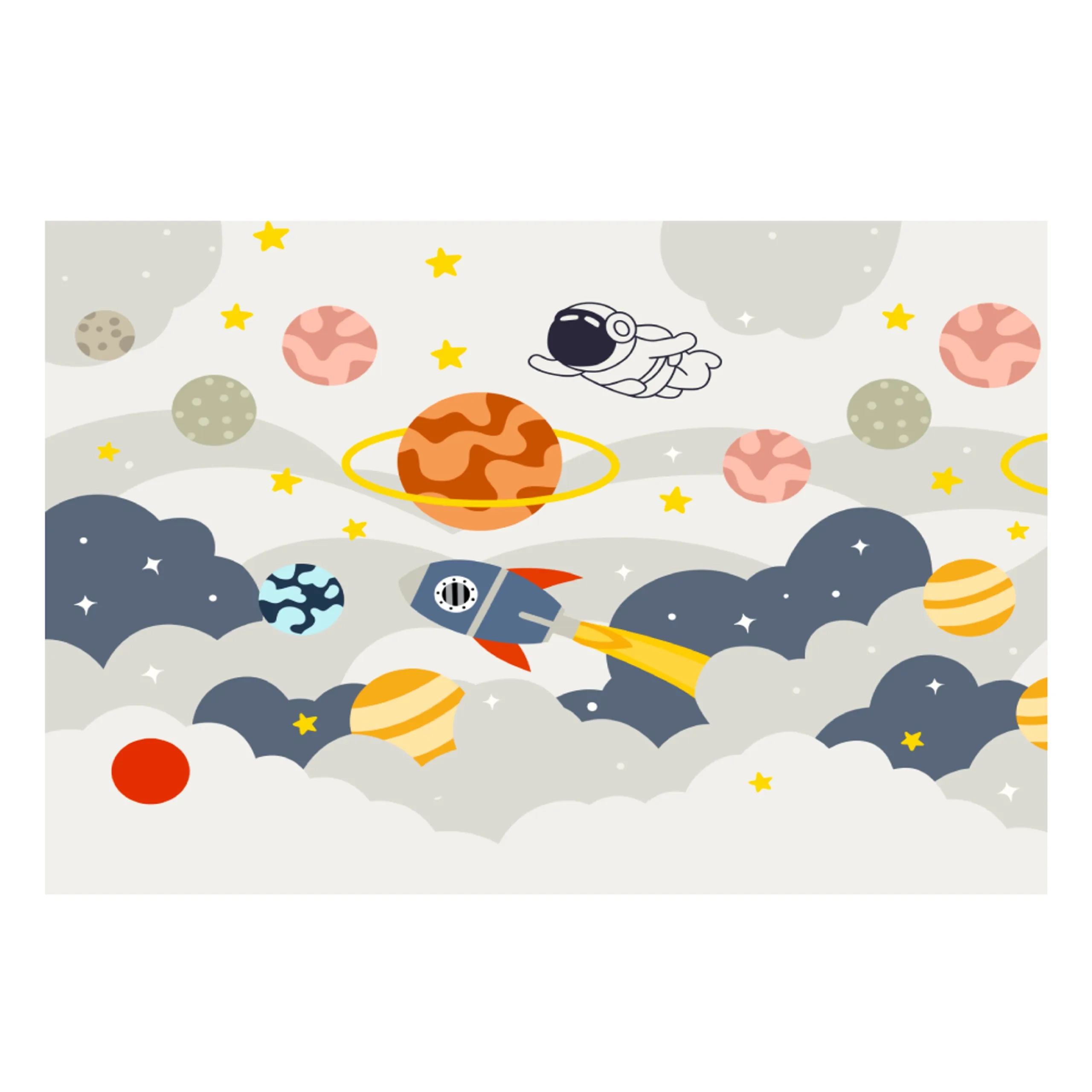 Space Cushion Play Mat - Suitable for 0 month and above