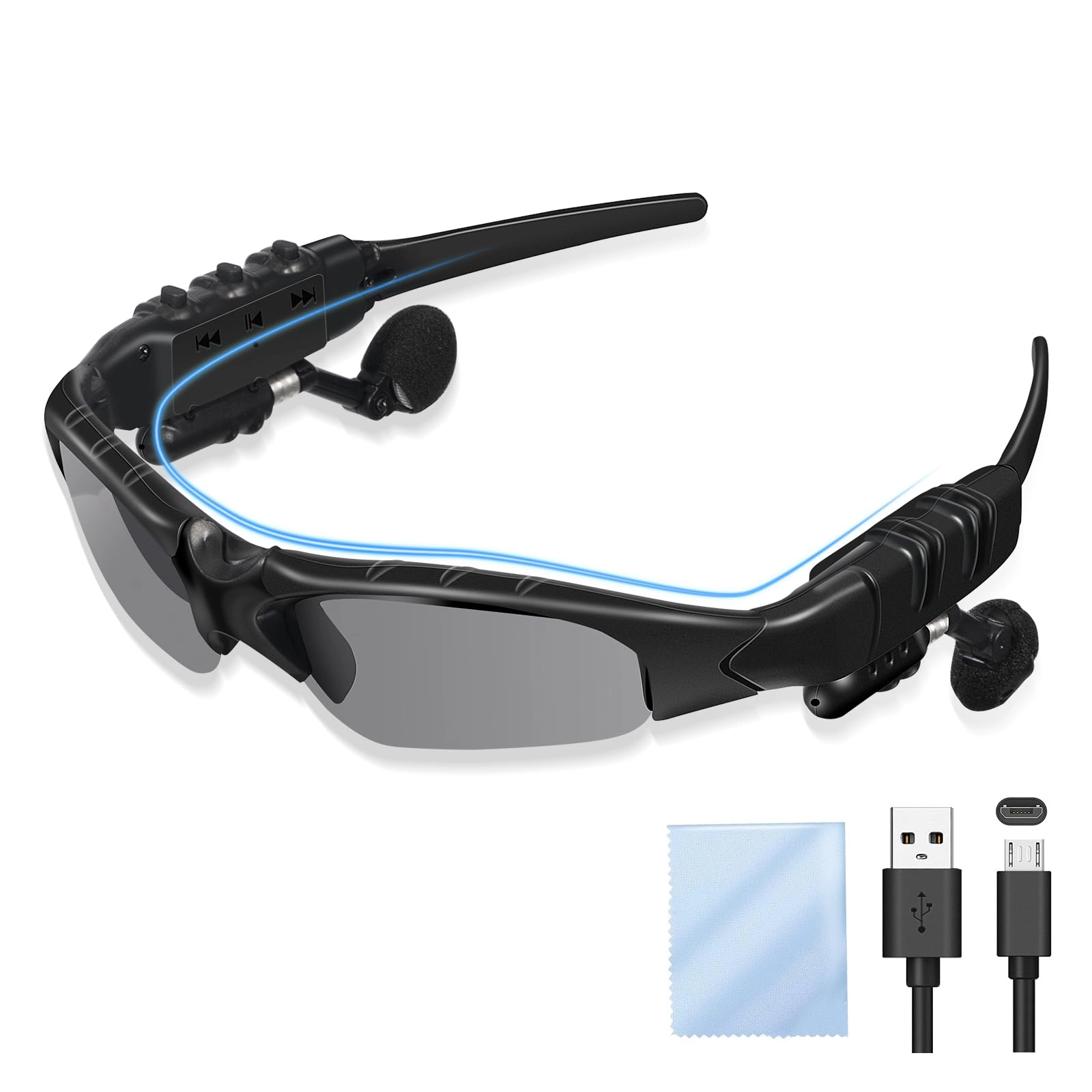 JLLOM Bluetooth sunglasses headset - Bluetooth 5.0 Polarized Lenses
