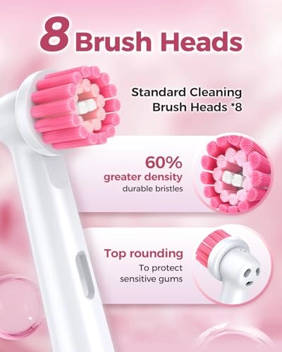 Rotating Electric Toothbrush - 8 Brush Heads 4 Modes 25-Day Battery Life