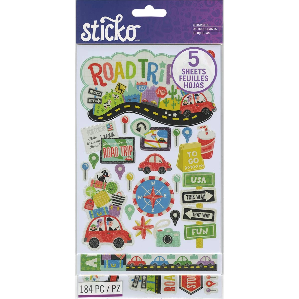Stick-O Road Trip Sticker Book 184 pcs
