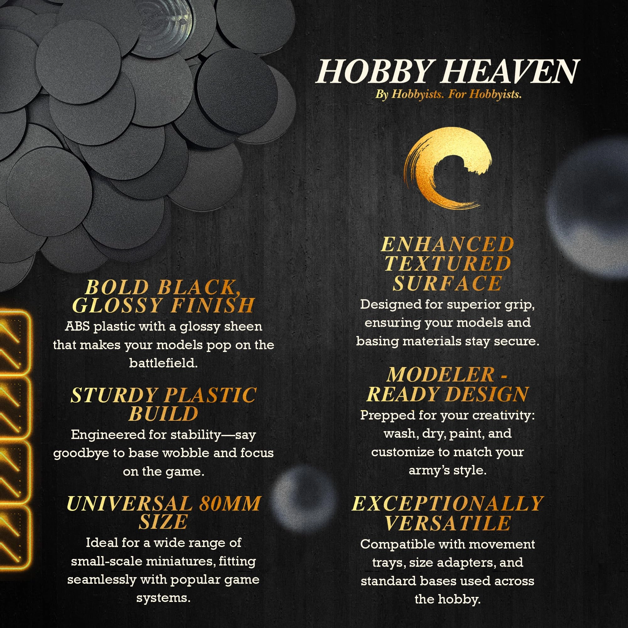 Round Plastic Bases - 10 pcs