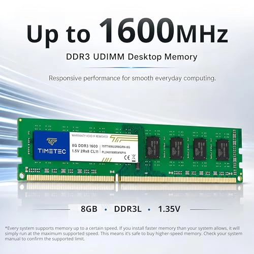 DDR3L-1600 - 16GB 240-Pin UDIMM