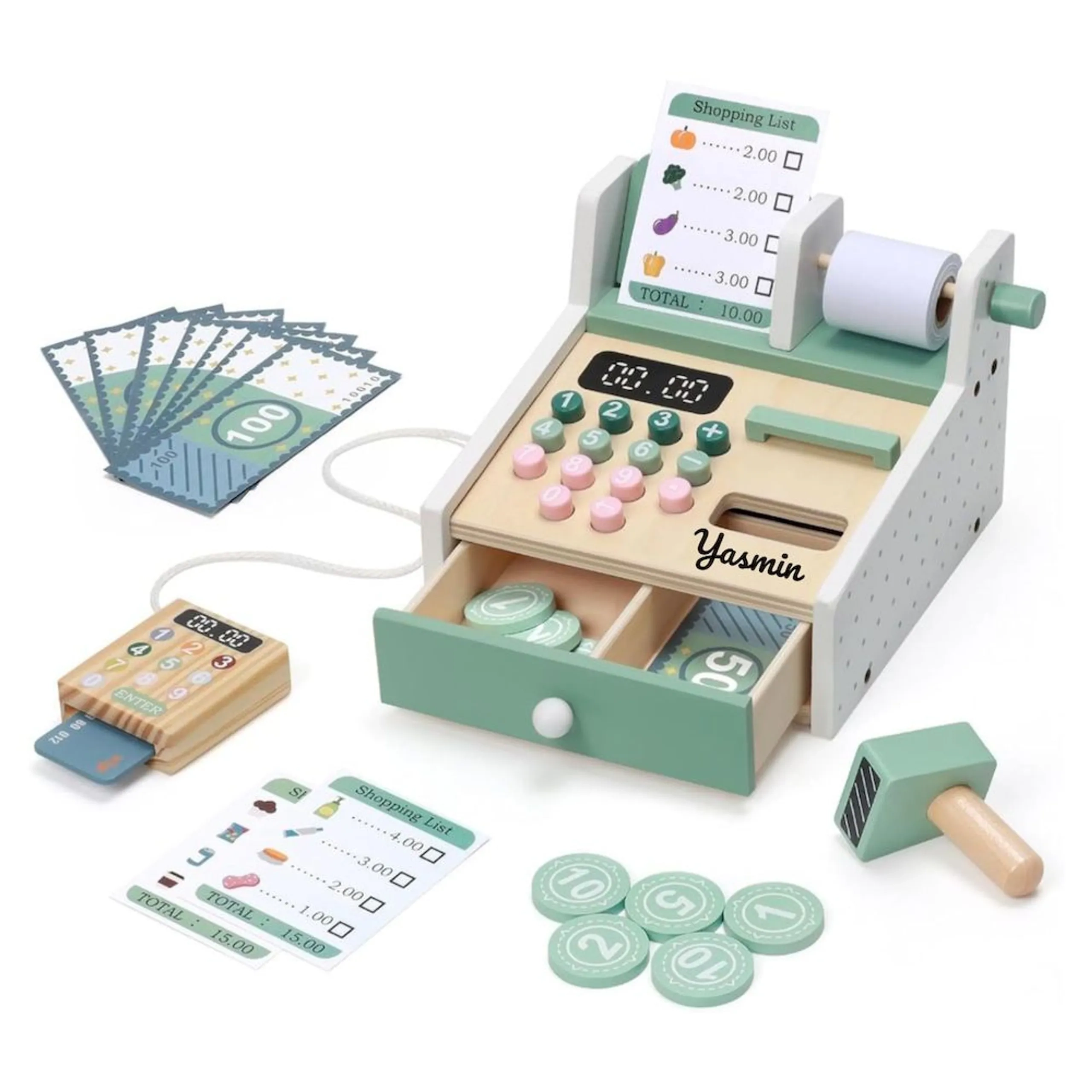 Factory Price Wooden Cash Register - 16 x 18 x 20 cm eco-friendly (FP-2105-70)
