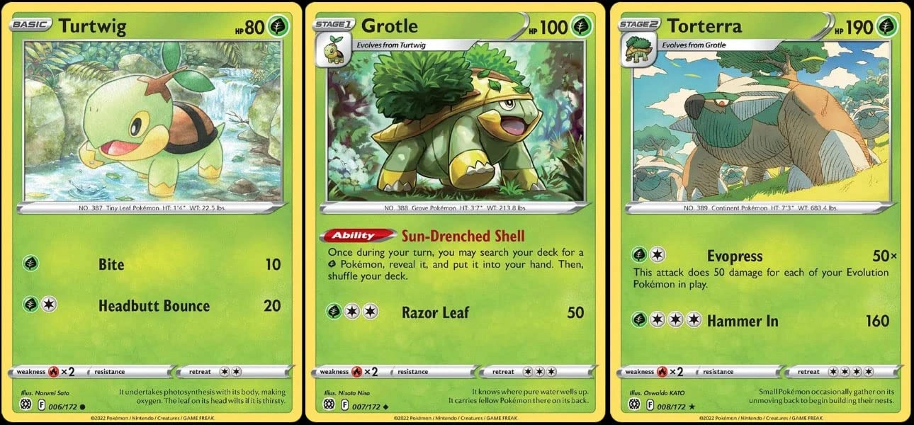 Torterra 008/172 Brilliant Stars - 3pcs