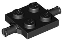 Complete Wheel Assembly Lot - 20 Black Axles 40 Black Rubber Wheels