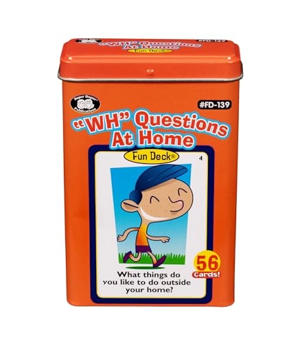 WH Questions at Home Fun Deck Cards - 5 years and up 56 pieces