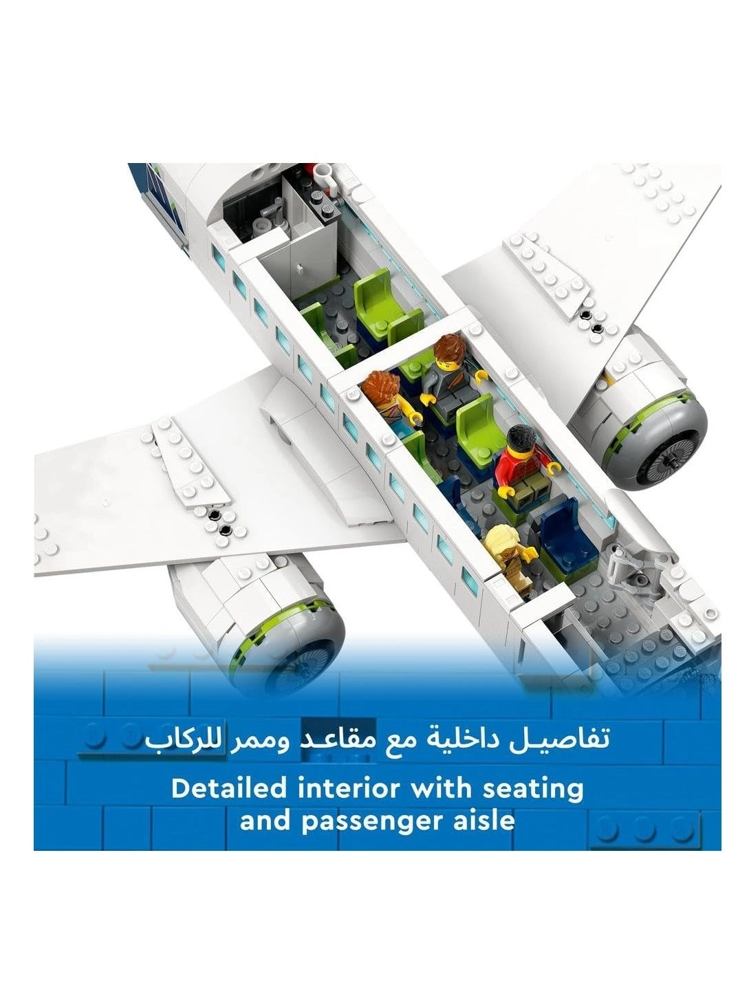 City Passenger Aeroplane (60367) - Large Plane Model 9 Minifigures