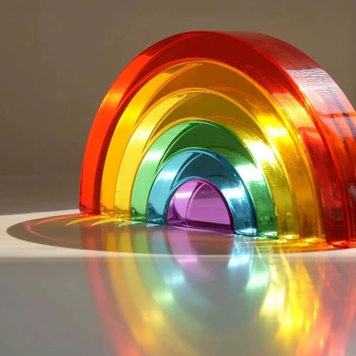 Acrylic Rainbow Stacker - 3 years and up 6 pieces