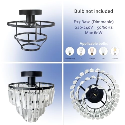 Modern Crystal Ceiling Light