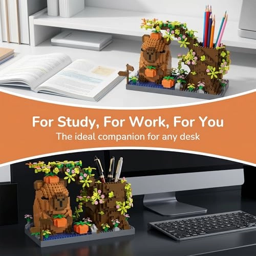 Capybara building blocks pen holder - Capybara 1100pcs