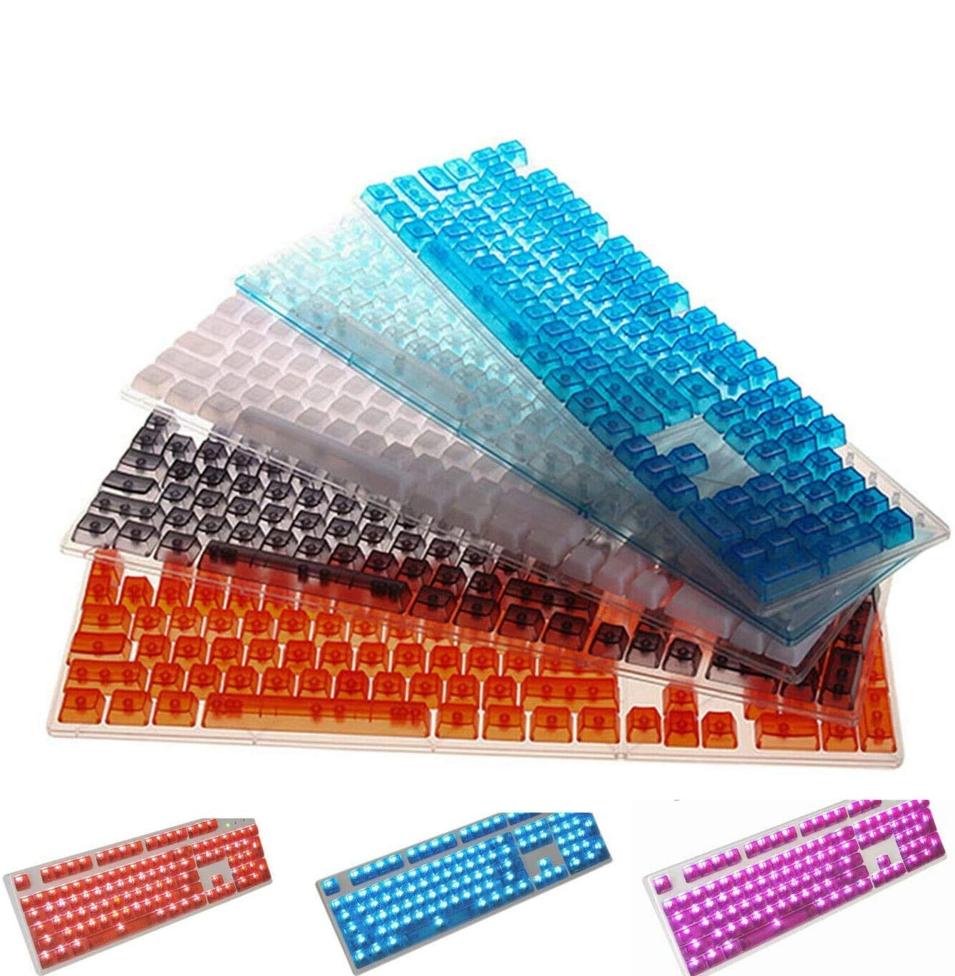 Tiansheng trading co. LTD. 104 Keys Clear Keycaps - ANSI