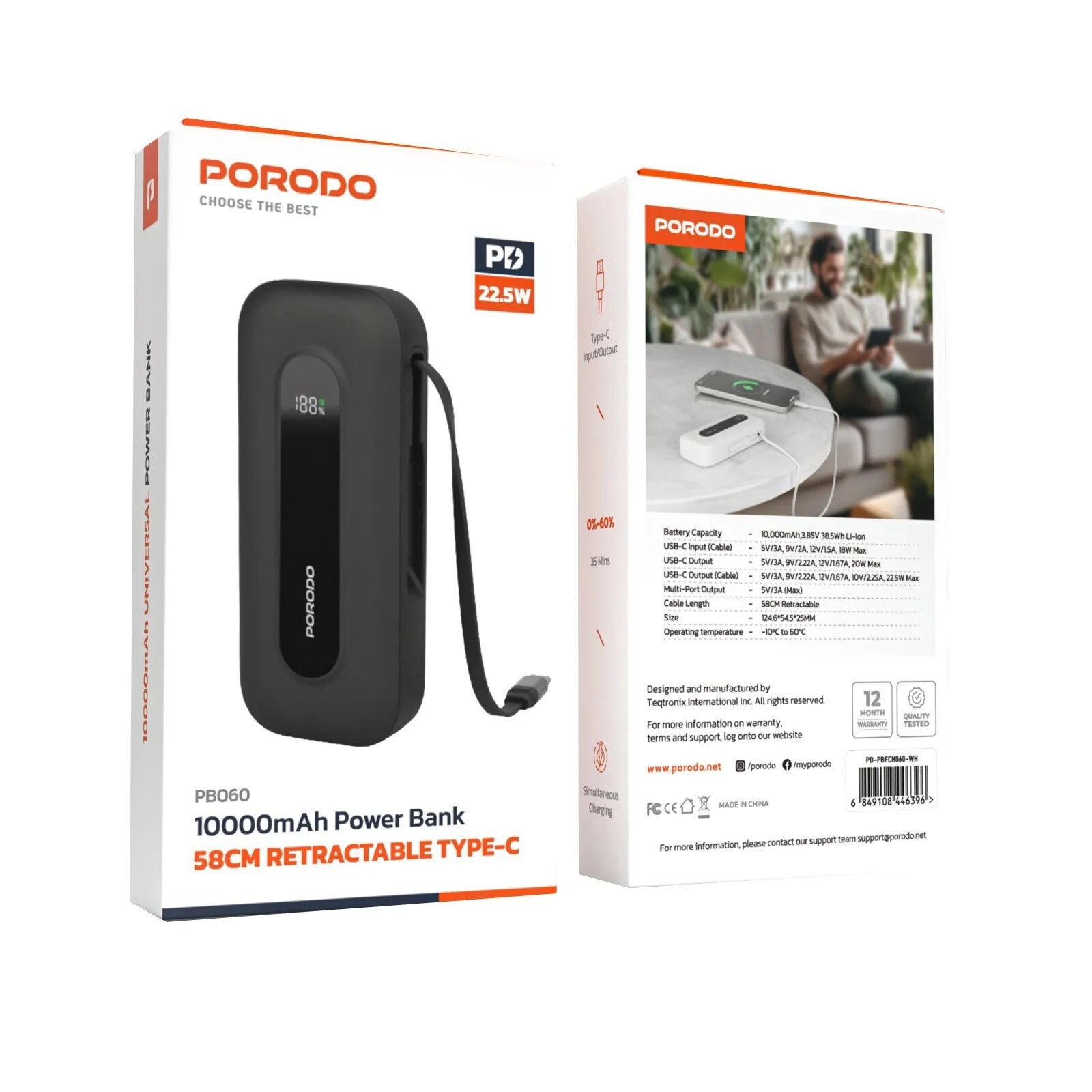 PD-PBFCH060-BK - 10000mAh 30W