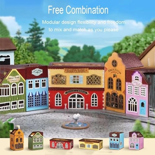 Miniature Dollhouse Kit - Japanese Style Painting Style Courtyard Scene