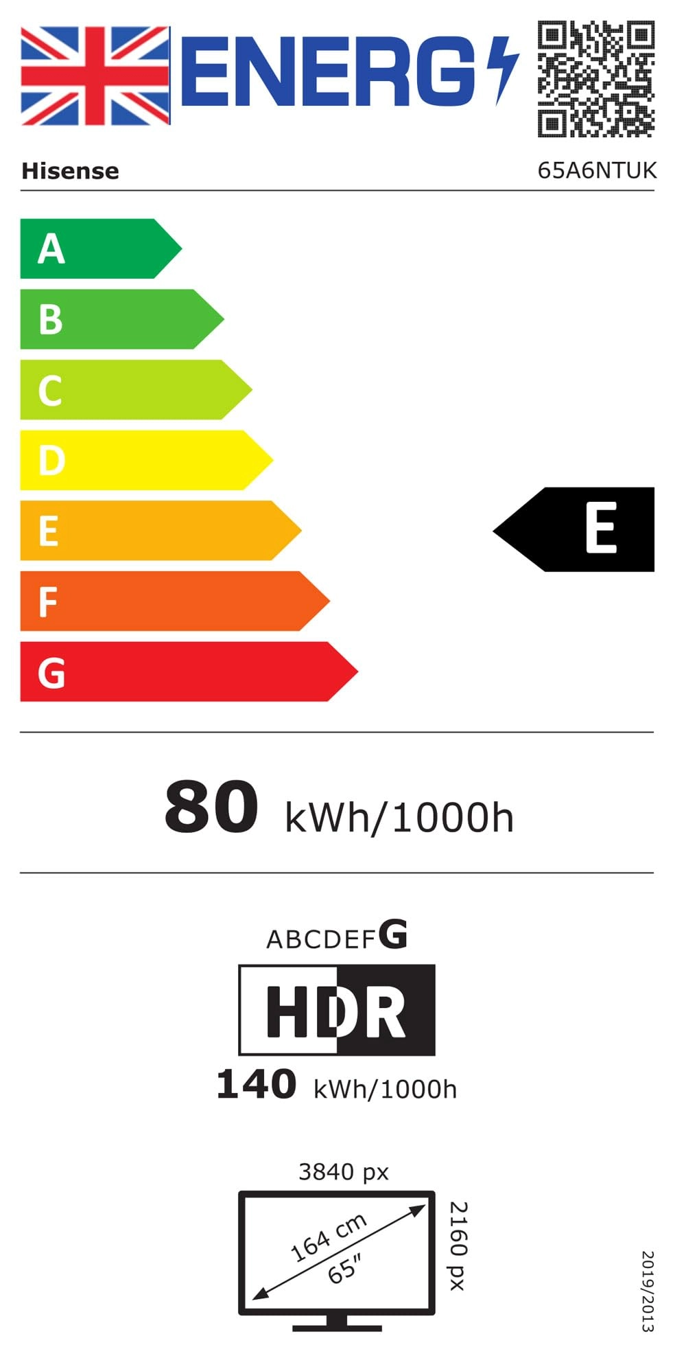 65A6NTUK - 65 inches