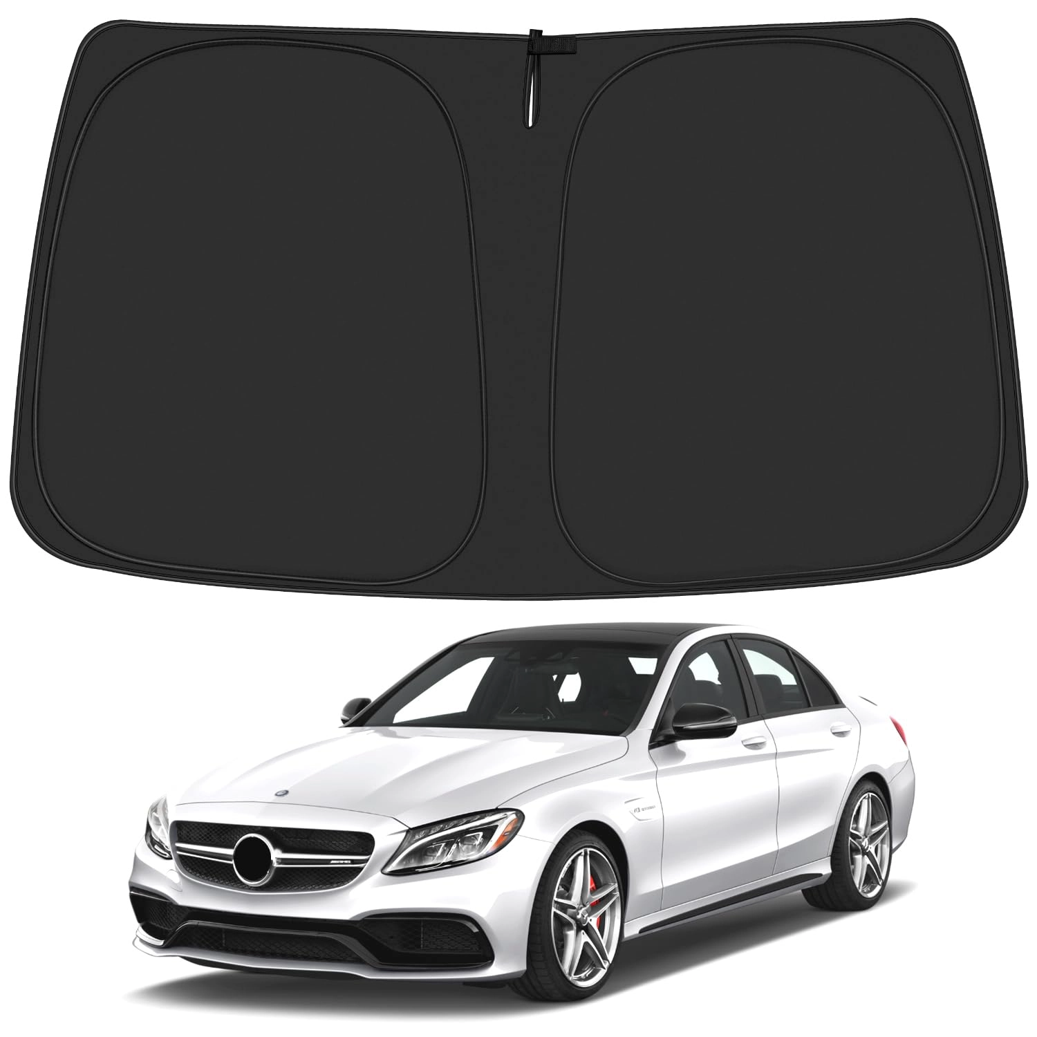 ULROLIT Windshield Sun Shade - Merce-des C250|C300 2015|2016|2017|2018|2019|2020|2021