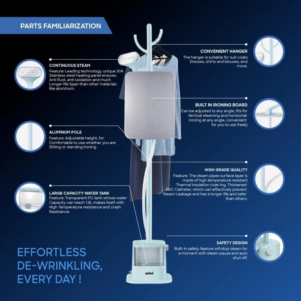 SF2911GS - Upright Garment Steamer 1.8 L 2000 W